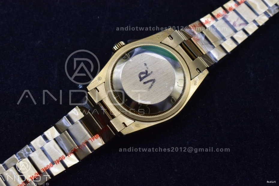 Diamond 904L QF with on vr3255 Dial (Gain Bracelet V5 YG Gold 36 Best Weight) DayDate Edition Steel President Stick 0425